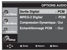 SAMSUNG DVD-F1080W - Configuration des options audio - 2
