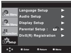 SAMSUNG DVD-F1080W - Using the Setup Menu - 1