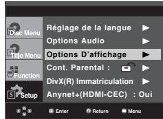 SAMSUNG DVD-F1080W - Configuration des options d'affichage - 2