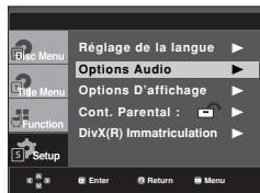 SAMSUNG DVD-F1080W - Configuration des options audio - 1