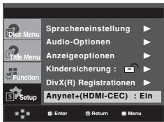 SAMSUNG DVD-F1080W - Einrichten des Anynet+ (HDMI-CEC) (nur DVD-F1080) - 2