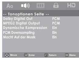 SAMSUNG DVD-H1080 - Tonwiedergabeoptioneneinstellen - 1
