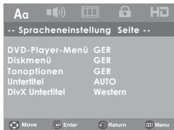 SAMSUNG DVD-H1080 - Setup-MENU verwenden - 1
