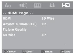 SAMSUNG DVD-H1080 - Setting Up BD Wise - 3