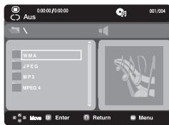 SAMSUNG DVD-H1080 - Clip-MENU für MP3/WMA/JPEG/MPEG4/CD Audio - 1
