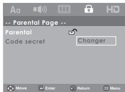 SAMSUNG DVD-H1080 - Changement du mot de passer - 3