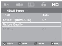 SAMSUNG DVD-H1080 - Setting Up Picture Quality - 1