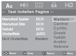 SAMSUNG DVD-H1080 - Taalkeuze voor ondertiteling voor DivX - 1