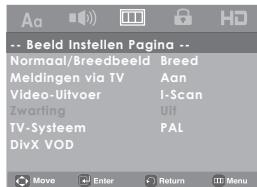 SAMSUNG DVD-H1080 - De beeldopties instellen - 1