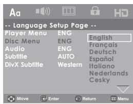 SAMSUNG DVD-H1080 - Using the Disc Menu Language - 1