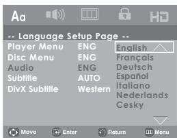 SAMSUNG DVD-H1080 - Using the Audio Language - 1