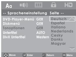 SAMSUNG DVD-H1080 - Audio-Sprache wahlen - 1