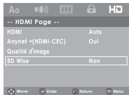 SAMSUNG DVD-H1080B - Configuration de la fonction BD Wise - 1