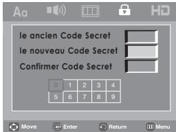 SAMSUNG DVD-H1080B - Changement du mot de passe - 5