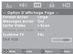 SAMSUNG DVD-H1080B - Configuration des options d'affichage - 4