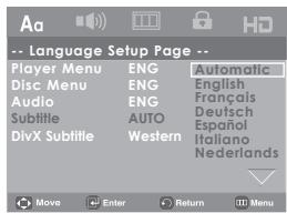 SAMSUNG DVD-H1080B - Using the Subtitle Language - 1