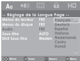 SAMSUNG DVD-H1080B - Utilisation de la langue audio - 1