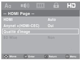 SAMSUNG DVD-H1080B - Configuration de la qualité image / Niveau des noirs - 1