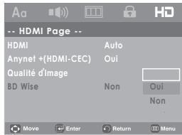 SAMSUNG DVD-H1080B - Configuration de la fonction BD Wise - 2