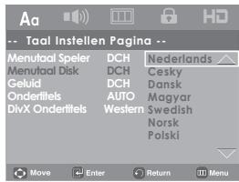 SAMSUNG DVD-H1080B - De taal van het Disc Menu (diskmenu) instellen - 1