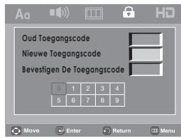 SAMSUNG DVD-H1080B - De toegangscode wijzigen - 5