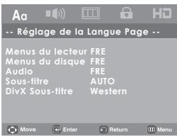SAMSUNG DVD-H1080B - Utilisation du menu de configuration - 1
