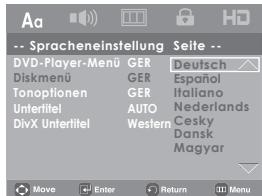 SAMSUNG DVD-H1080B - Sprache für das Disc Menu (Disc-MENU) wahren - 1