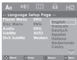 SAMSUNG DVD-H1080B - Using the Disc Menu Language - 1