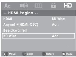 HDMI Paging -- HDMI BD Wise Anynet +(HDMI-CEC) Aan Beeldkwaliteit BD Wise Aan