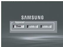 SAMSUNG Apparaat... Disk USB 1 USB 2