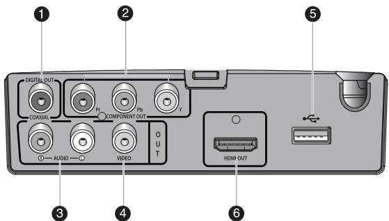 1 DIGITAL OUT COAXIAL PI COMPONENT OUT Y O AUDIO VIDEO OUT 3 4 6 5 HDMI OUT
