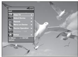 DVP View TV Select Device Record Mouse on Device Device Operation Microsoft OFF Setup 2 Move 2 Data ENTER