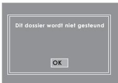 Dit dossier wordt niet gesteund OK