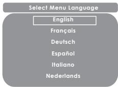 Select Menu Language English Français Deutsch Español Italiano Nederlands