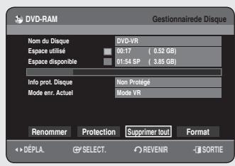 SAMSUNG DVD-HR756 - Cette protection vous permet de protégér vos disques contre le formatage ou la suppression suite à des opérations involontaires. - 1