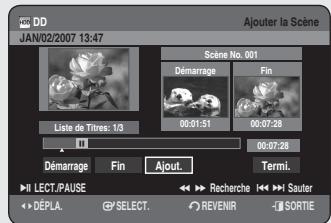 SAMSUNG DVD-HR756 - Modification d'une scène (remplacement d'une scène) - 6