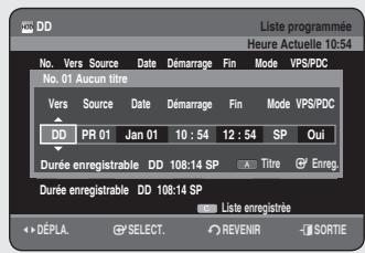 SAMSUNG DVD-HR756 - Réalisation d'un enregistrement programme - 9