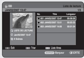 SAMSUNG DVD-HR756 - Utilisation du bouton TITLE LIST - 2