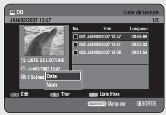 SAMSUNG DVD-HR756 - Utilisation du bouton PLAY LIST - 2