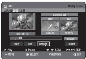 SAMSUNG DVD-HR773A - Modifying a Scene (Replacing a Scene) - 2