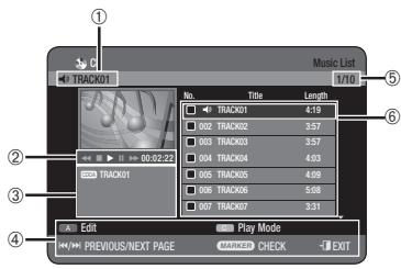 SAMSUNG DVD-HR773A - Audio CD(CD-DA) Screen Elements - 1