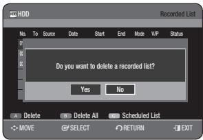 SAMSUNG DVD-HR773A - Go to Scheduled List - 1