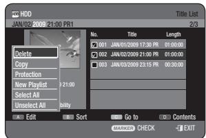 SAMSUNG DVD-HR773A - Using the TITLE LIST button - 1
