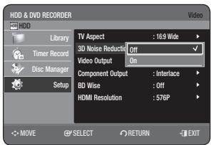 SAMSUNG DVD-HR773A - 3D Noise Reduction (motion adaptive noise reduction) - 1