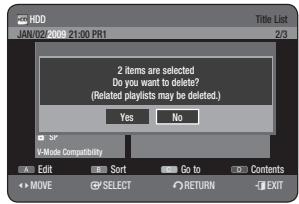 SAMSUNG DVD-HR773A - Using the TITLE LIST button - 2