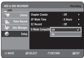 SAMSUNG DVD-HR773A - V-Mode Compatibility - 1