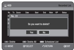 SAMSUNG DVD-HR773A - Delete Recorded List - 1