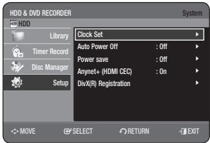 SAMSUNG DVD-HR773A - SETTING THE CLOCK - 3