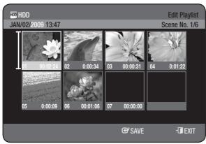 SAMSUNG DVD-HR773A - Moving a Scene (Changing the Position of a Scene) - 2