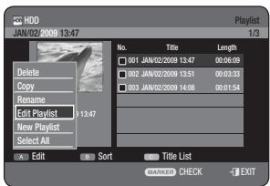 SAMSUNG DVD-HR773A - Using the PLAY LIST button - 1